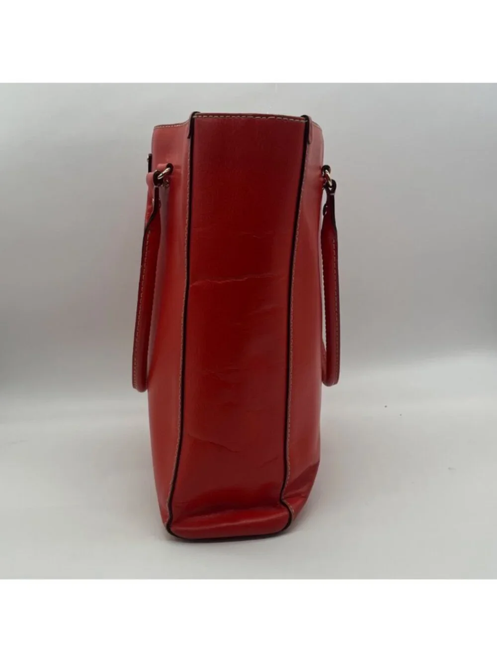 Kate Spade Red Pebbled Grain Leather Tote Bag